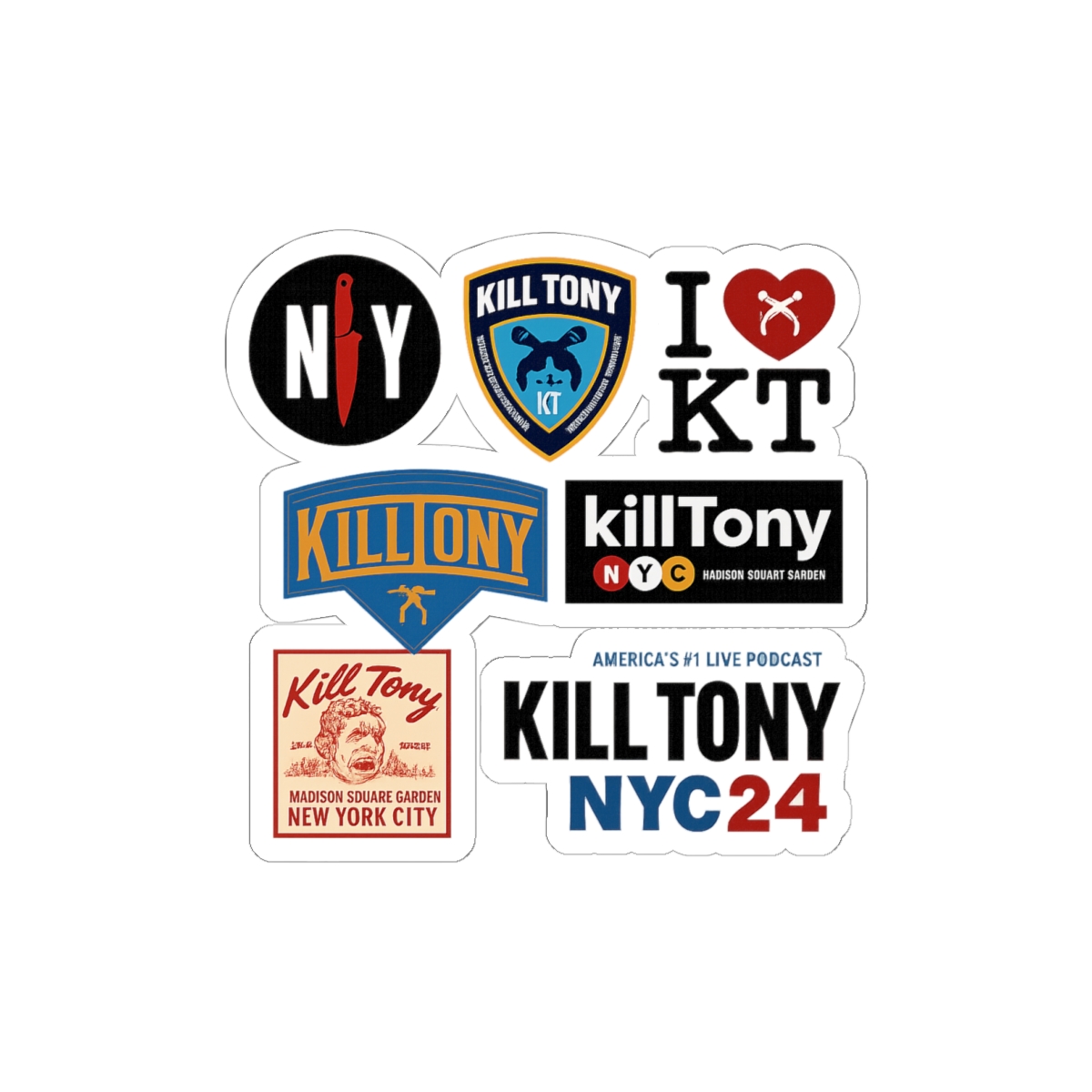Kill Tony Logos Sticker | Bold Comedy Vinyl Decal