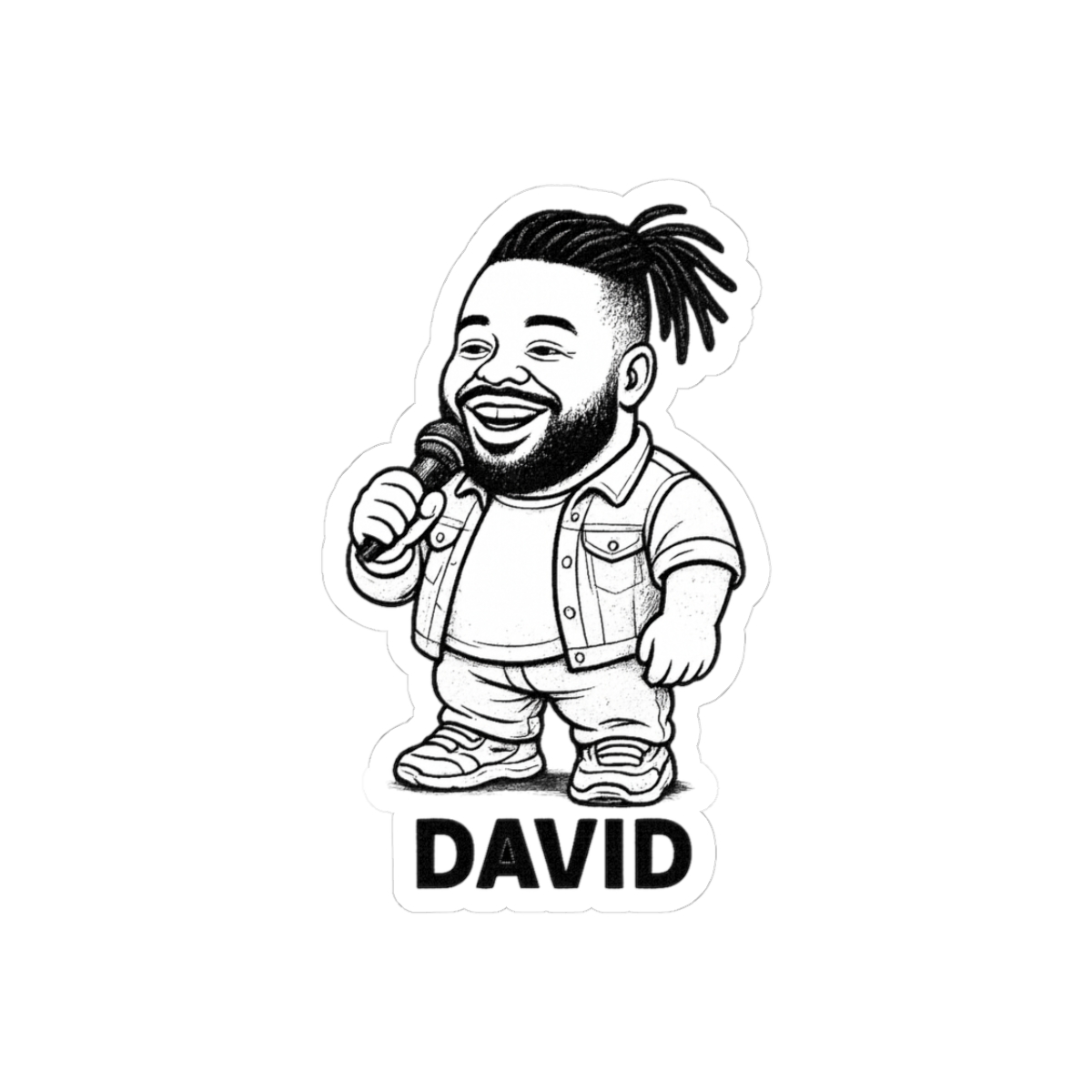 David Lucas Sketch Minimalist Comedy Sticker