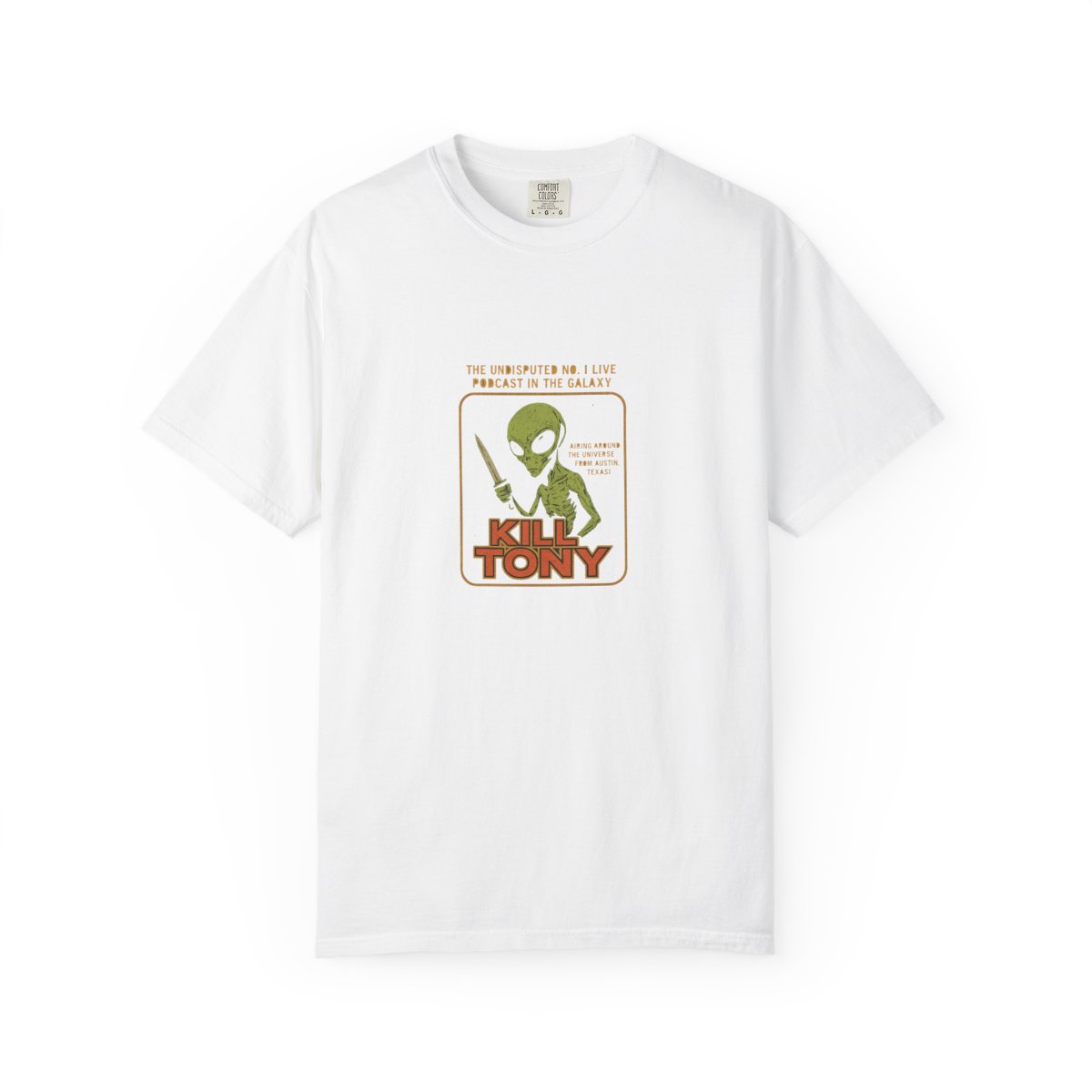 Kill Tony Podcast Green Alien Knife T-Shirt