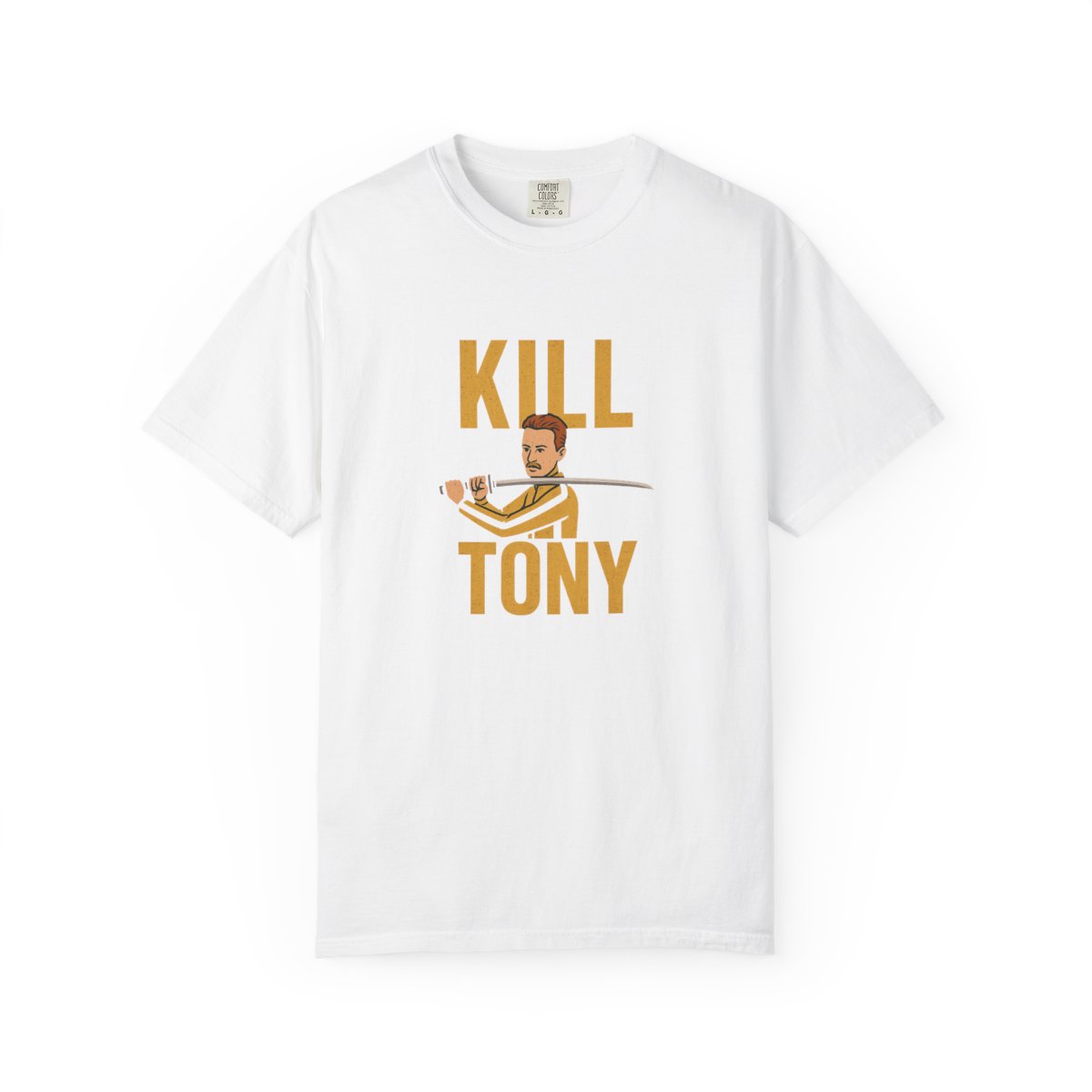 Kill Tony Sword Cartoon Gold Text T-Shirt