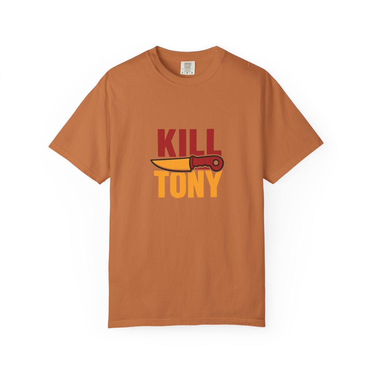 Kill Tony Podcast Cartoon Knife Red Yellow T-Shirt