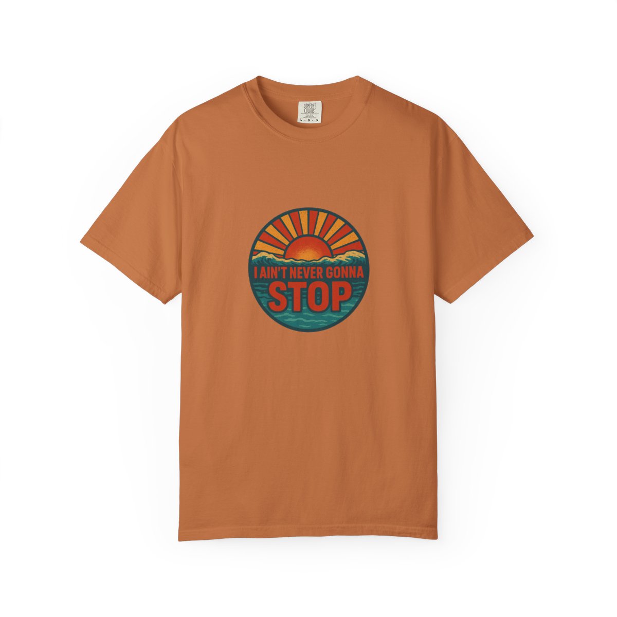 Retro Sunset Waves Never Stop T-Shirt