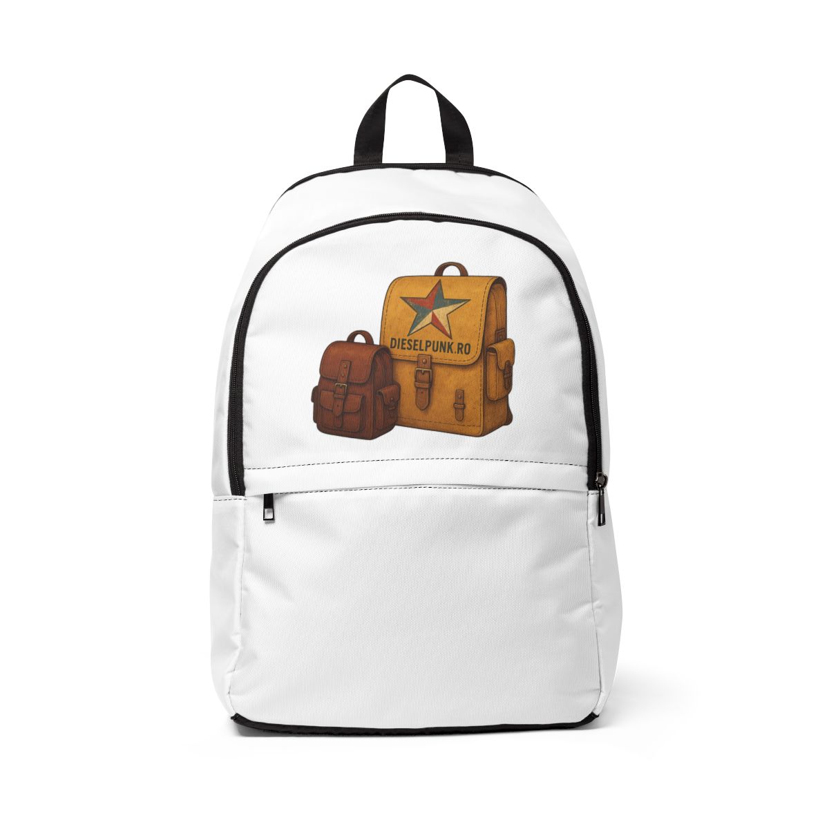 Dieselpunk Star Pattern Leather Backpack