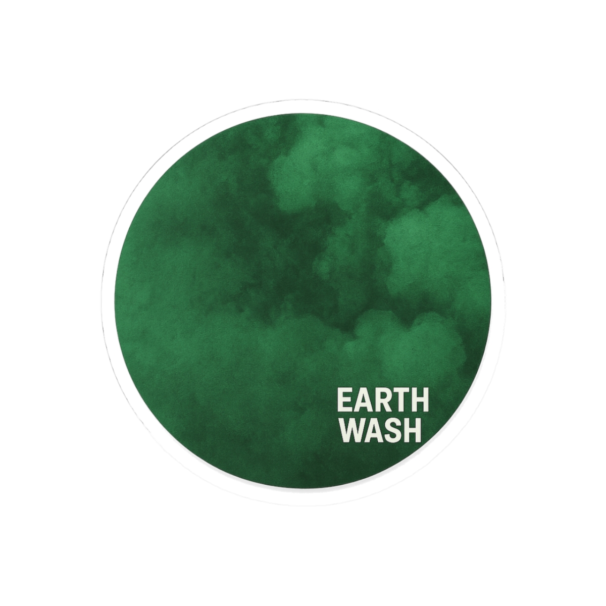 Earth Wash Funny Eco Green Cloudy Sticker