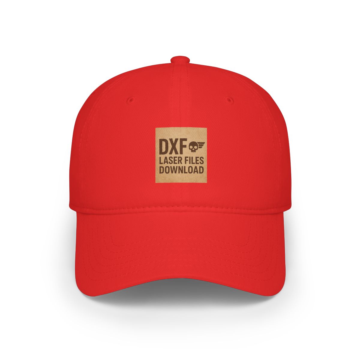 Rugged Brown Leather Cap with Black Stitching