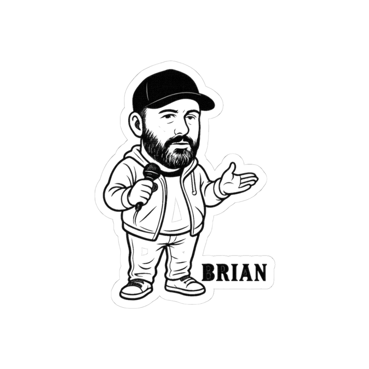 Brian Redban Minimalist Sketch Vinyl Sticker